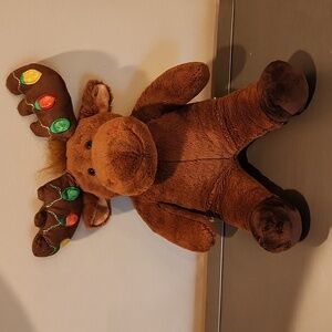Build a bear Christmas moose with light up antlers
